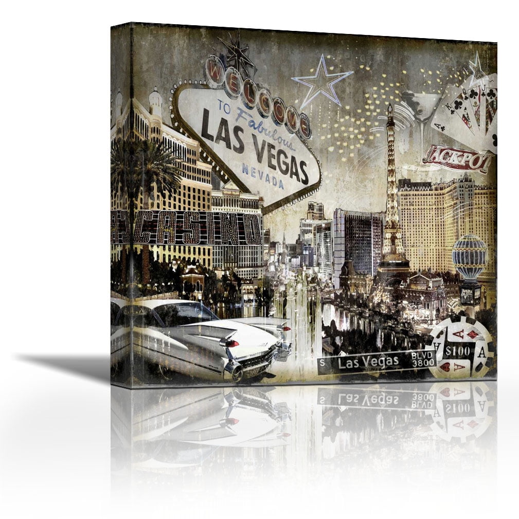 Las Vegas - Contemporary Fine Art Giclee on Canvas Gallery Wrap - wall