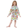 thumbnail image 6 of FORMRS Niños Bathrobe Unisex Hooded Robe Soft Plush Pajamas Sleepwear, Size 7-9T, Yellow Tomatoes, 6 of 7