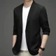 thumbnail image 2 of Abrigos negros Trajes y blazers para hombre Chaqueta ajustada para hombre Corta Gris Fina Cropped Casual Novedad en Moda Original Vintage 2024, 2 of 5