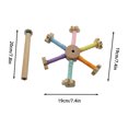 thumbnail image 2 of Bird Stand Toy Interactive Rotating Wooden Exercise Wheel Parrot Plaything Cage Accessories For Small Medium Birds Energy, 2 of 3