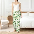 thumbnail image 5 of Uemuo Tulips Flowers Pattern Women's Wide Leg Palazzo Lounge Pants with Pockets Light Weight Loose Comfy Casual Pajama Pants-Small, 5 of 9