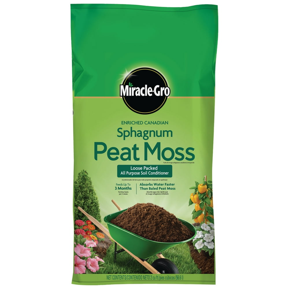 MiracleGro Enriched Canadian Sphagnum Peat Moss (Loose Fill), 2 cu ft