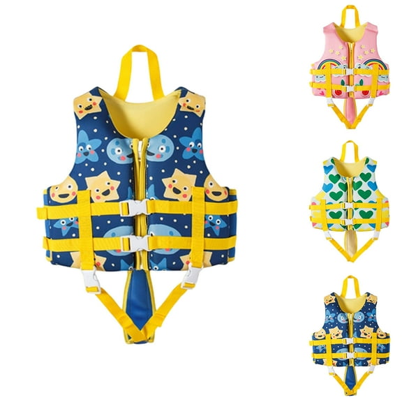 Kids Life Jacket 30-50 Lbs Adjustable Fit Epe Foam Swim Vest Coast Guard Approved Life Vest Floaties Swimwear Buoyancy Jacket for Pool & Beach