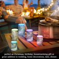 thumbnail image 7 of 2 PCS LED Flicker Flameless Candle with Remote Control Realistic 3D Wick LED Window Decoration Candle Set for Wedding Table Home Decor Favors Luxury Gold Vein Abstract Texture, 7 of 7