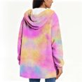 thumbnail image 3 of Women's Fuzzy Fleece Pullover Hoodies, Casual Button down Overcoat with Pocket, Warm Winter Style, 3 of 7