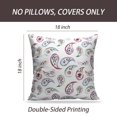 thumbnail image 2 of LALILO Throw Pillow Covers Watercolor Paisley Ornamental Indian Cushion Cover 18" x 18", 2 Pack, 2 of 6