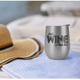 thumbnail image 4 of Drink Wine Feel Fine 12 oz Stemless Tumbler, Stainless Steel Travel Cup|Lake Tumbler|Insulated with Leak Resistant Slide-Lock Lid, 4 of 7