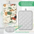 thumbnail image 3 of Oven Mitts 2 Pcs Pot Holders Sets Heat Resistant Hot Pads for Kitchen Cooking Baking 7"x9.8" Dachshunds Dog with Sweater and Hat, 3 of 7