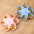 thumbnail image 4 of Multi-function Pet Cat Dogs 6-grid Petals Bowls Drinking Water Feeding Bowl Slow Eating Feeder Food Distribution Container, 4 of 7