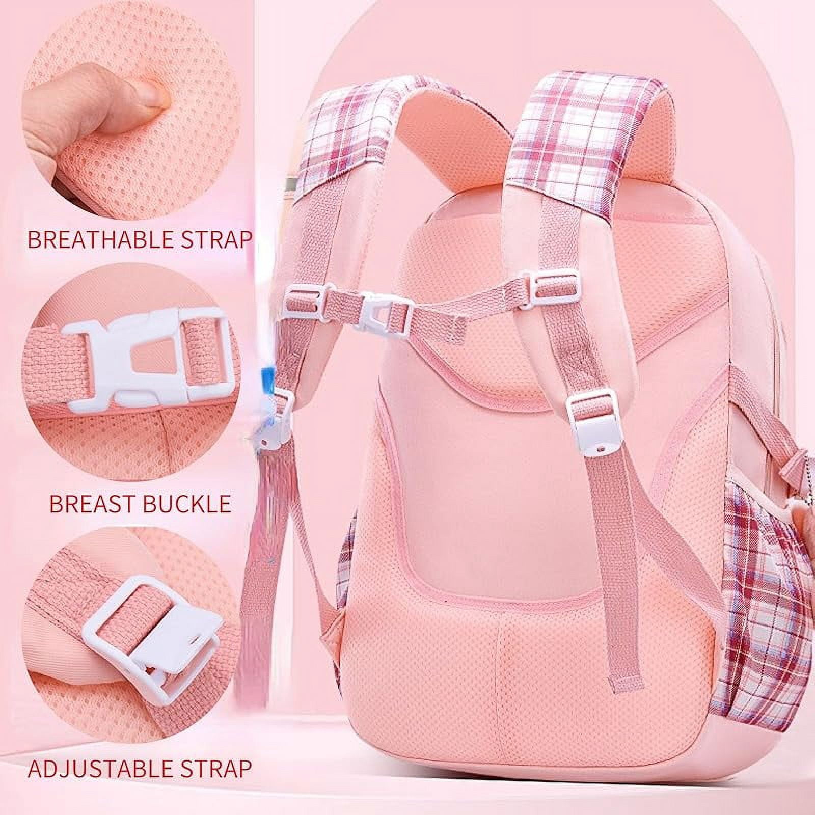 YAHAFEPYKawaii backpack with 18PCs accessories anime cartoon anti-theft travel aesthetic new semester gifts bag with cute pins…