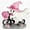 White, variant on Cute Bow Ghost Riding Resin Statue, Halloween Ghost Bike Figurine with Cat & Rose Flower Basket, Pastel Spooky Desktop Table Ornament for Fall Home Party Decor Gift