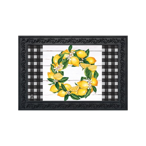 Briarwood Lane Doormat 30x18 Indoor Outdoor Lemon Wreath Summer For Summer Doormat