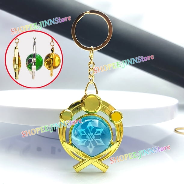 - JN-GENSHIN IMPACT Sumeru Mondstadt lnazuma Liyue Snezhnaya 7 Elementos Visión Bola De Vidrio Transparente Llavero Disfraces Accesorios