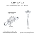 thumbnail image 5 of Rosec Jewels Moissanite Flower Engagement Ring for Women (D-VS1 Quality Certified) - Cluster Ring with Jewelry Box, 18K White Gold, US 4.00, 5 of 6