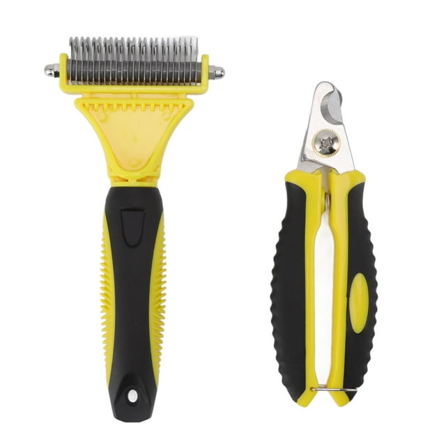 Oubit Outil de Perte de Poils pour Chien, Trousse de Râteau pour sous-Couche pour Animal Trousse de Brosse pour sous-Couche Brosse de Toilettage pour Chien Réponse Rapide