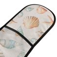 thumbnail image 4 of Yayeee Double Oven Mitt Kitchen Heat Resistant Baking 35" x7" Quilted Glove, Gray Seashell, 4 of 6