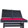 thumbnail image 6 of 6-ft Pool Table Combo Set with Table Tennis Top and Adjustable Foot Pads, 15 Balls + 1White Ball,  2 Wood Cues and Brushes, Table Tennis Net for Children, Family Movement, Black with Red Felt, 6 of 7
