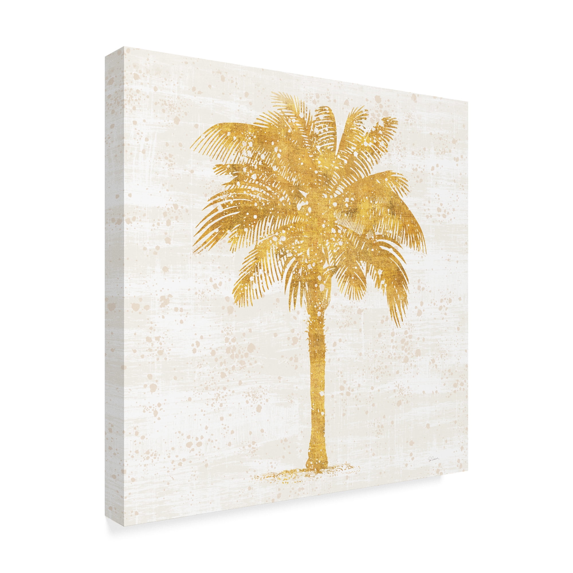 Trademark Fine Art 'Palm Coast II On White' Canvas Art by Sue Schlabach