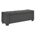 thumbnail image 1 of signature design by ashley cortwell storage bench, gray, 1 of 3