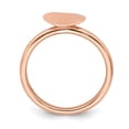 thumbnail image 2 of Sterling Silver Rose Gold-plated Heart Diamond Ring, 2 of 8