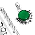 thumbnail image 2 of 925 Silver Pendant For Chain Necklace For Women Green Emerald Simulated Stone Silver Pendant May Birthstone Costume Silver Pendant Gift For Wife On Friendship Day 925 Silver Jewelry With Gemstone, 2 of 3