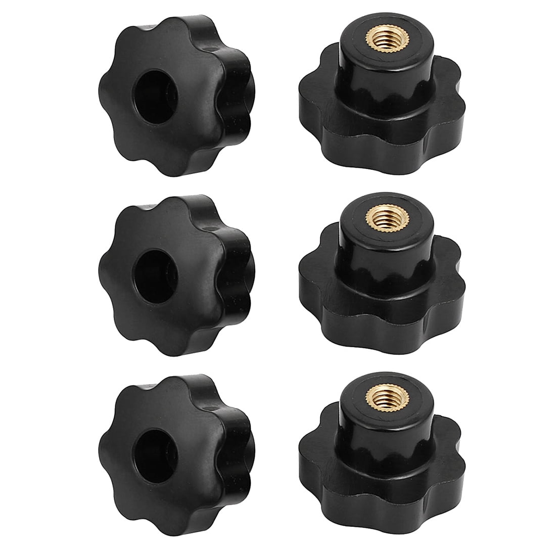 Uxcell M8 Dia Female Thread Plastic Head Screw on Type Clamping Knobs