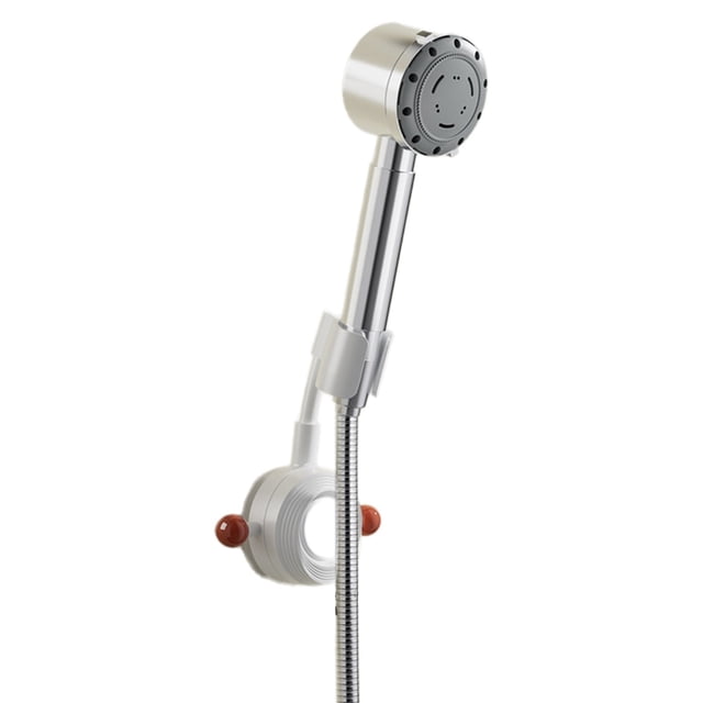 Ngheia Support de Douche Sans Perçage Blanc, Support de Douche à Ventouse Intégré Sans Perçage Support de Douche à Ventouse Réutilisable Étagère de Douche à Ventouse