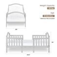 thumbnail image 2 of Dream On Me Rosie 3-in-1 Convertible Toddler Bed with Guardrails, Grey, 2 of 22