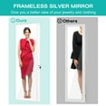 thumbnail image 6 of Gymax Mirror Jewelry Cabinet 96 LED Lights Wall Door Mounted Armoire w/ Makeup Rack White, 6 of 10