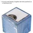 thumbnail image 4 of Uxcell 4" Wood Square Planter Box Decorative Flower Pot Cube Container, Blue, 4 of 5
