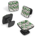 thumbnail image 2 of 4 Pcs Cabinet Handle Drawer Pulls Floral Stripe Flower Knobs with Screws Square Furniture Office Cabinet Knob Decoration, 2 of 7