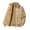 Khaki, variant on IROINNID Men's Long Sleeve Fleece Turndown Lapel Mid-Length Jacket Solid Color Comfy Multi-pocket Fleece Cargo Utility Jacket Coats