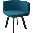 thumbnail image 1 of Funda para silla de terciopelo escandinavo azul, 1 pieza, funda para sillón de oficina blanca, funda para silla con respaldo elástico, funda para silla de comedor, para su hogar, 1 of 5