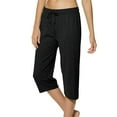 thumbnail image 2 of Champion Women’s Lightweight Lounge Capri Pants with “C” Logo, Standard Fit, Cotton-Blend Fabric, Sizes S-XXL, 2 of 4