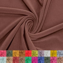 60” ITY Jersey Knit Poly Spandex Fabric - 229 GSM, Medium Weight, 4-Way Stretch, Anti-Wrinkle & Breathable - for Apparel, Activewear, Leggings, Drapery & DIY-Chocolate