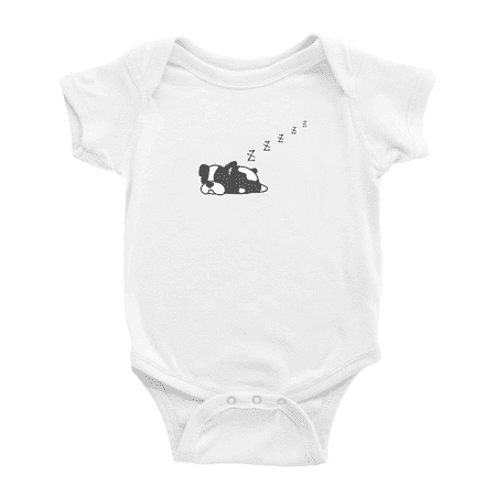 

French Bulldog Sleeping Cute Baby Romper Boy Girl Clothes Unisex