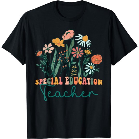 Groovy Wildflower Special Education Teacher Tees T-Shirt