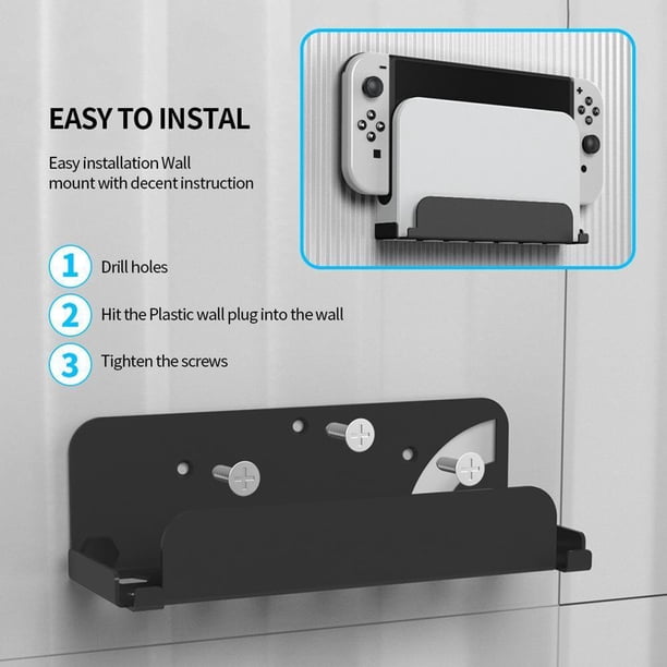 Soporte para colgar en la pared ajuste Universal para Switch/Switch OLED Host TV Box soporte de almacenamiento para montaje en pared JShteea El nuevo