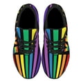 thumbnail image 2 of Unisex Rainbow Sneakers, LGBT Shoes for Men Women Lightweight Breathable Running Shoes Black Size 4, 2 of 7