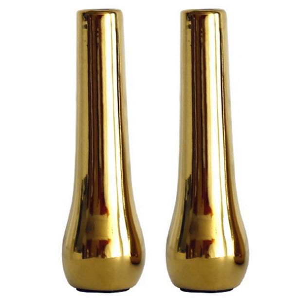 2X Decoración de Escritorio de Oficina de Casa Nórdica Jarrones de Lujo Jarrón Dorado Plateado Jarrón de Flores Secas Jarrón de Cerámica Moderno Mini Jarrón A