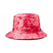 August Hats Women's Tie-Dye Print Cotton Bucket Hat Medium Pink One Size,MSRP$38