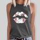 thumbnail image 4 of Loose Tank Tops Para Las Mujeres Camiseta con estampado de mujer, camiseta sin mangas con cuello redondo, camiseta holgada, camiseta, blusa, camisetas sin mangas informales (Grey, L), 4 of 5