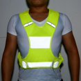 thumbnail image 3 of Night Running Vest, Breathable Polyester High Visibility Adjustable Vest, Night Cycling Lime, 3 of 8