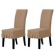 thumbnail image 1 of Fundas elásticas para sillas de comedor, fáciles de usar, camel, 2 unidades, 1 of 7