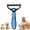 Blue L, variant on Pet Pro Grooming Tool, Dematting Rake Brush for Dogs & Cats, Removes Tangles and Loose Fur for Long Thick Coats