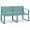 Blue, variant on Aimee Lii Weather-resistant Plastic 2-Person Bench with Curved Backrest, Furniture for Outdoor Patio Garden Backyard Pool Deck-Blue