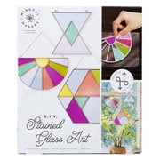 Mindful Makers D.I.Y Multicolor Geometric Stained Glass Kit (27 Pieces)