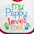 thumbnail image 4 of Inktastic My Pappy Loves Me Boys or Girls Baby Bib, 4 of 4
