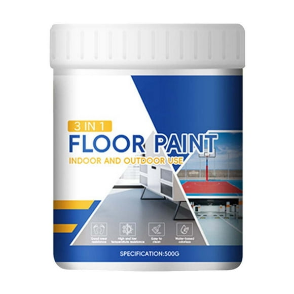 Btomtd Household Floor Paint Three In One Epoxy Floor Paint Cement Floor Water-based High Solid Wearresistant Resin Southeast Floor Paint 500ml, red