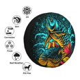thumbnail image 6 of DouZhe Waterproof Spare Tire Cover, Cartoon Golden Arowana Fish Prints Adjustable Wheel Covers Fit for Jeep Trailer RV SUV Car, 17 inch, 6 of 7